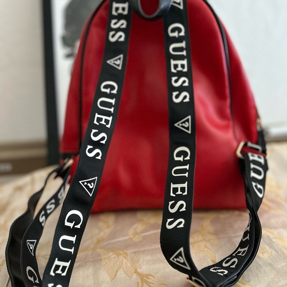 Guess Marisoll Red Gym Logo Small Backpack Bag - Picture 7 of 7
